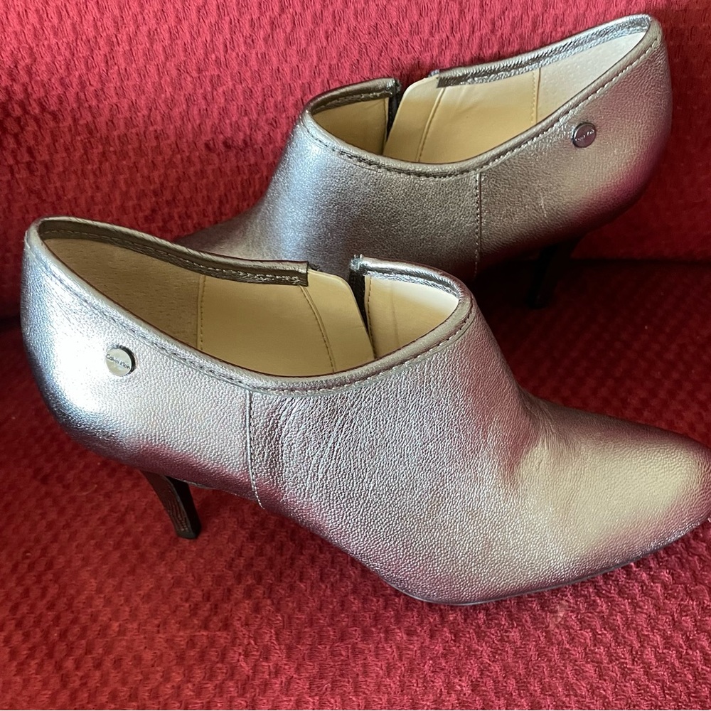 Calvin Klein heeled booties.